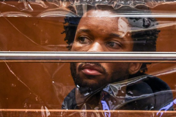 FILE - David Anthony Burke, whose stage name is D4vd, is arraigned in Los Angeles, April 20, 2026, on charges of killing a 14-year-old girl whose dismembered body was found in his car. (Ted Soqui/Pool ...