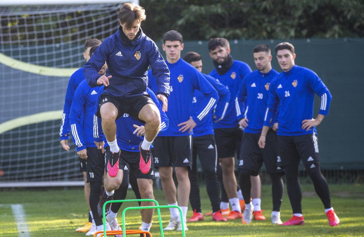 Der Basler Valentin Stocker beim Training mit der Mannschaft, am Mittwoch, 30. September 2020 auf dem Sportplatz St. Jakob vor dem UEFA Cup Qualifikationsspiel zwischen dem FC Basel und CSKA Sofia. (K ...