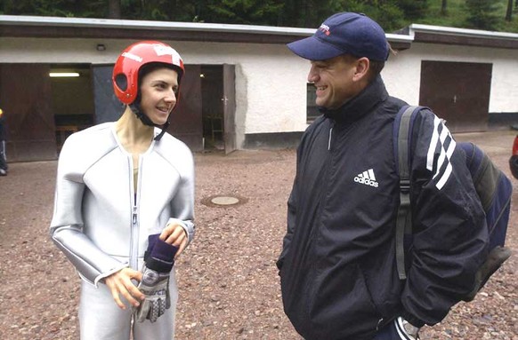 Hanspeter Gubelmann mit Simon Ammann.