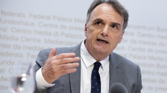 Mario Gattiker, Staatssekretaer fuer Migration SEM, spricht waehrend einer Medienkonferenz zur Situation des Coronavirus, am Freitag, 29. Mai 2020 in Bern. (KEYSTONE/Peter Klaunzer)