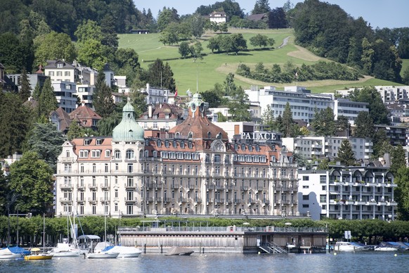 Das Hotel Palace in der Stadt Luzern am Donnerstag, 24. Mai 2018. (KEYSTONE/Urs Flueeler)