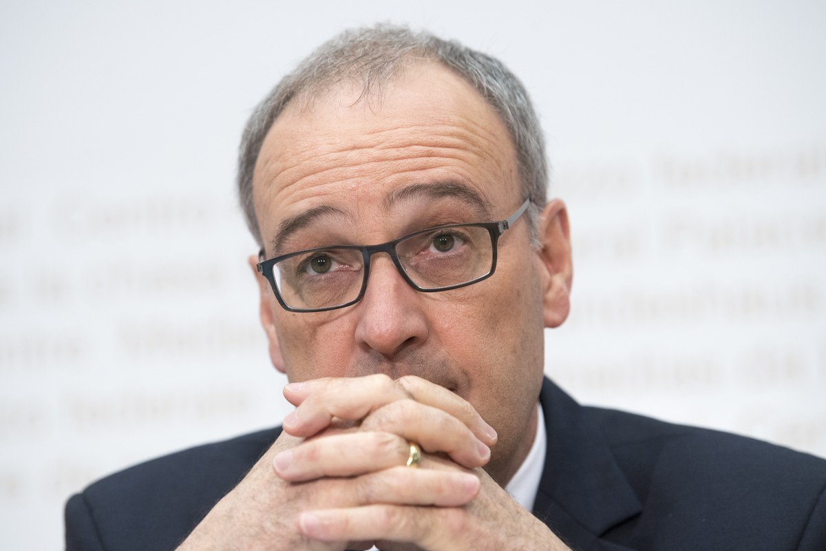Bundesrat Guy Parmelin, Chef VBS, Eidgenoessisches Departement fuer Verteidigung, Bevoelkerungsschutz und Sport, ueber "Sicherheit Schweiz", Jahresbericht des Nachristendienstes des Bundes,  ...