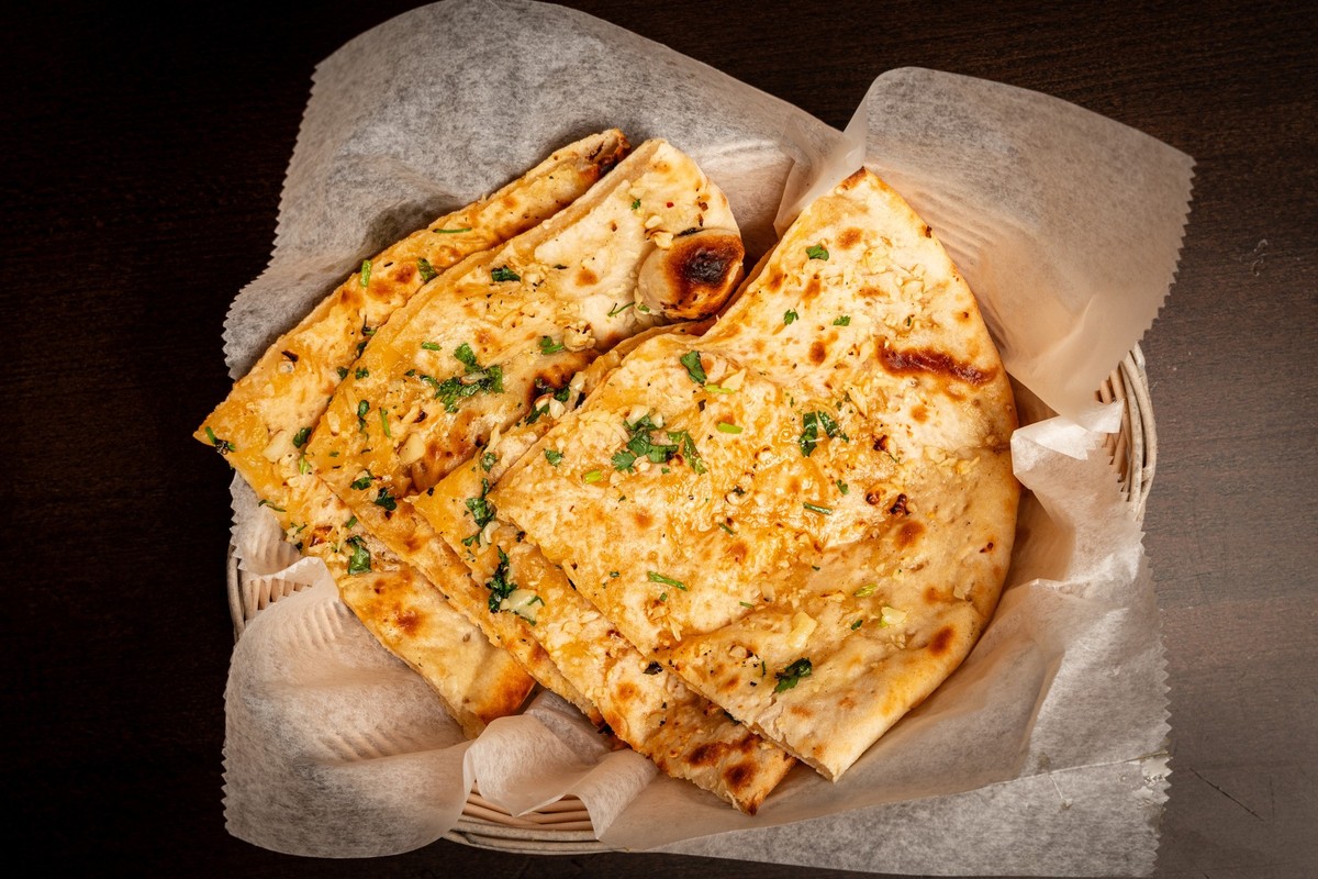 Butter Garlic Naan ist weltweit das beliebteste Brot.