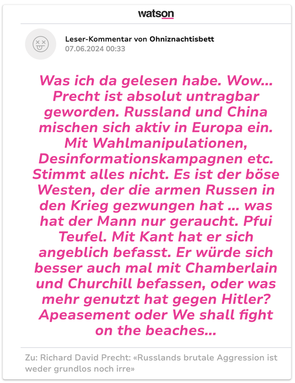 User-Kommentar zu Precht