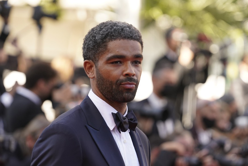 Kingsley Ben-Adir poses for photographers upon arrival at the premiere of the film &#039;Benedetta&#039; at the 74th international film festival, Cannes, southern France, Friday, July 9, 2021. (AP Pho ...