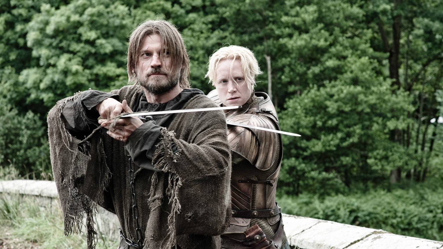 Jaime Lannister und Brienne von Tarth.