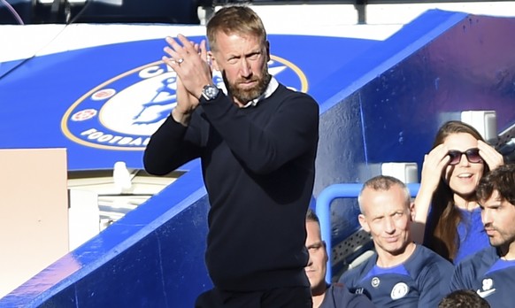 epa10230827 Chelsea?s manager Graham Potter reacts during the English Premier League soccer match between Chelsea FC and Wolverhampton Wanderers in London, Britain, 08 October 2022. EPA/DANIEL HAMBURY ...