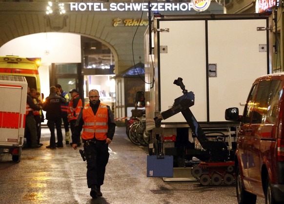 Die Polizei setzte diesen Roboter ein, um einen verdächtigen Gegenstand zu sprengen.