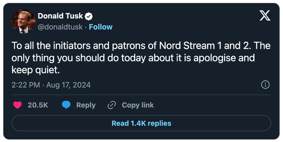 Tweet von Donald Tusk