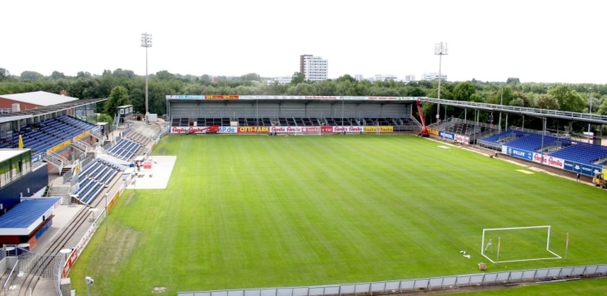 Der Blick ins Holstein-Stadion.