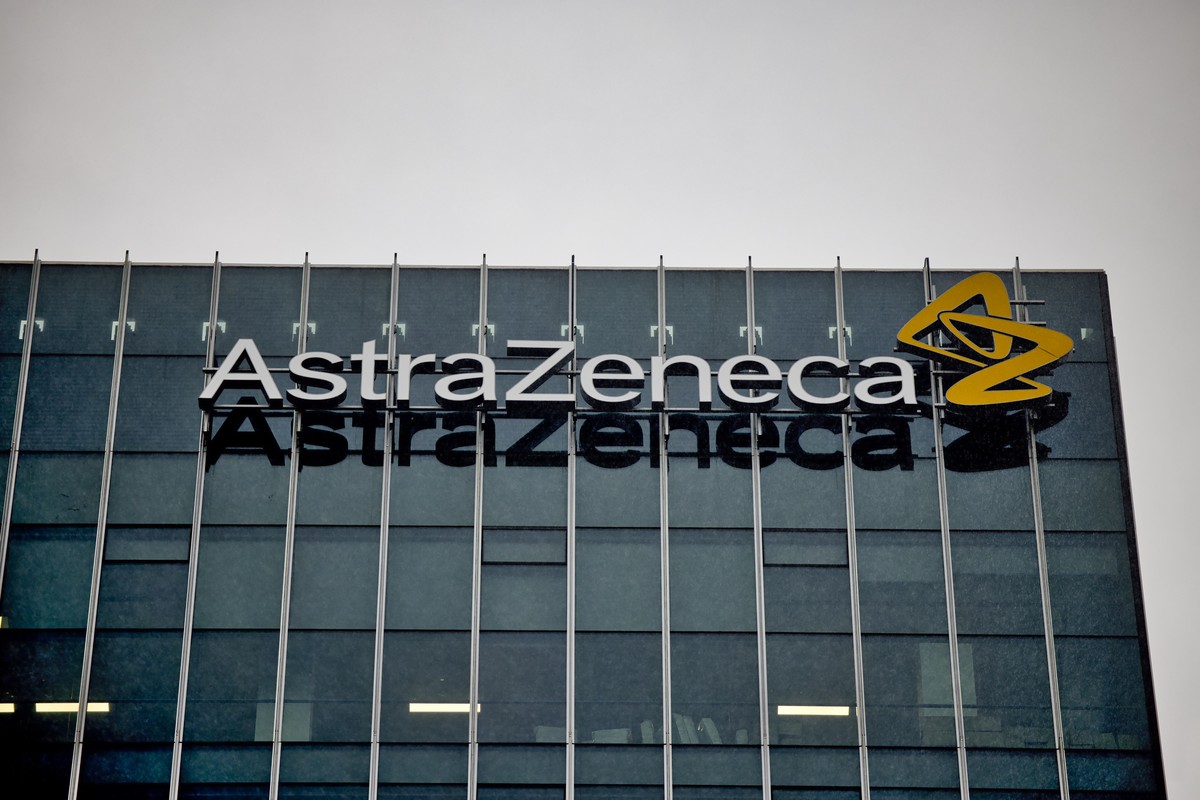 epa09370904 Northern China Headquarters building of AstraZeneca is seen in Shanghai, China, 27 July 2021. EPA/ALEX PLAVEVSKI