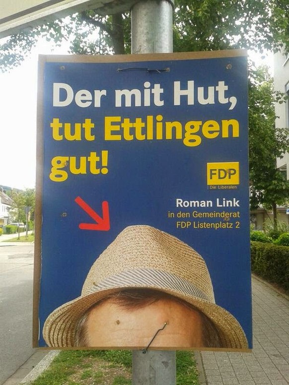 Wahlplakat Roman Link, FDP