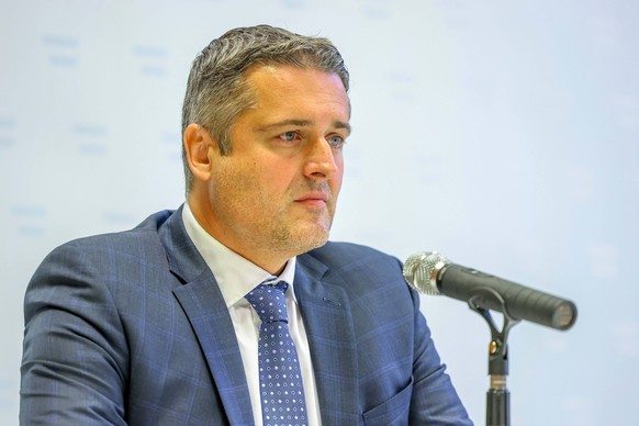 20211020 Press conference on the state of the investigation into the terrorist attack 2 November 2020 VIENNA, AUSTRIA - OCTOBER 20: Head of the Investigation Unit 2nd November Lieutenant Colonel Micha ...