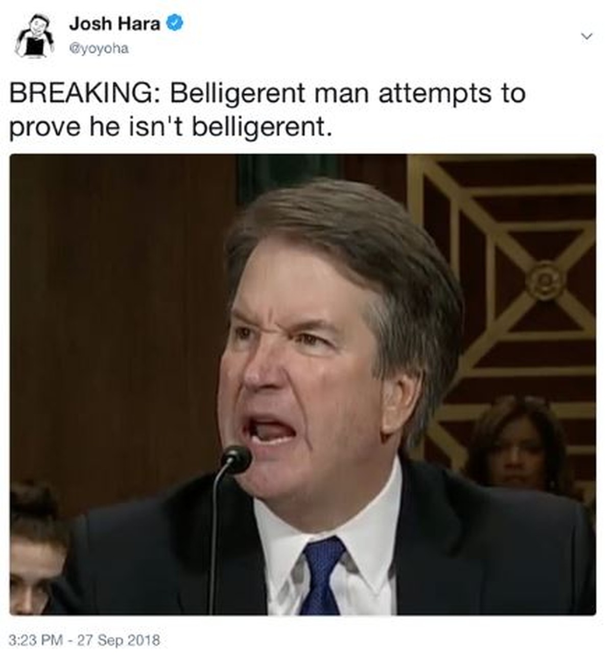 «Aggressiver Mann versucht zu beweisen, dass er nicht aggressiv ist.»