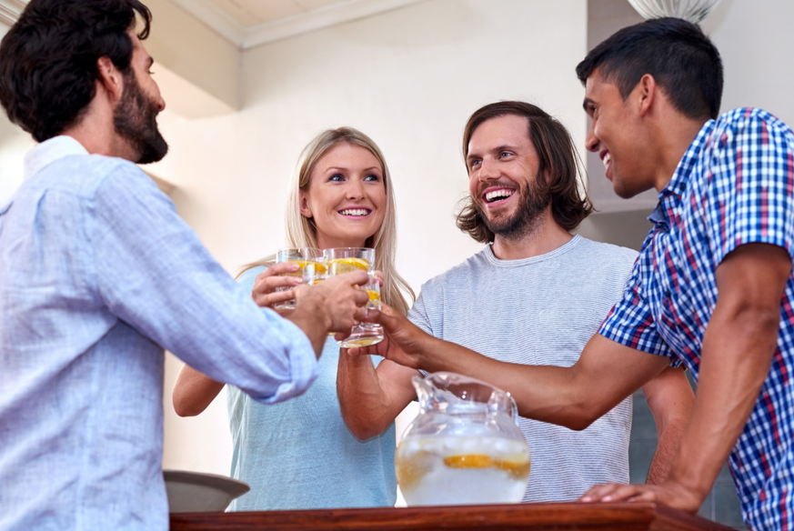 «Prösche Rösche!» – «Endlich isch de Druck wäg, müesse Bier z' trinke!»