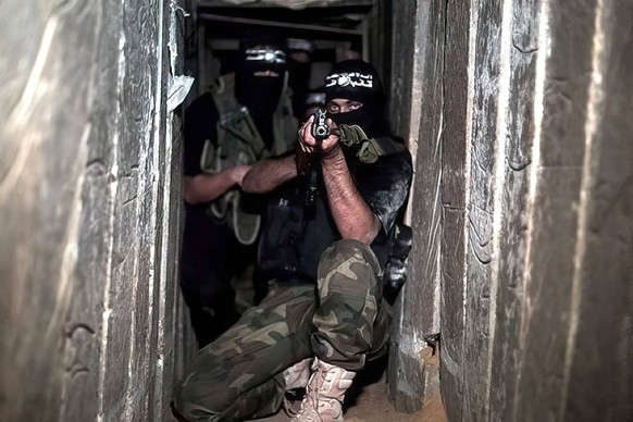 File Images from Hamas Al Qassam Brigades - Gaza File photo published by Hamas Islamic Resistance Movement shows shows Al Qassam brigades training on various weapons inside Gaza Strip at an unknown da ...
