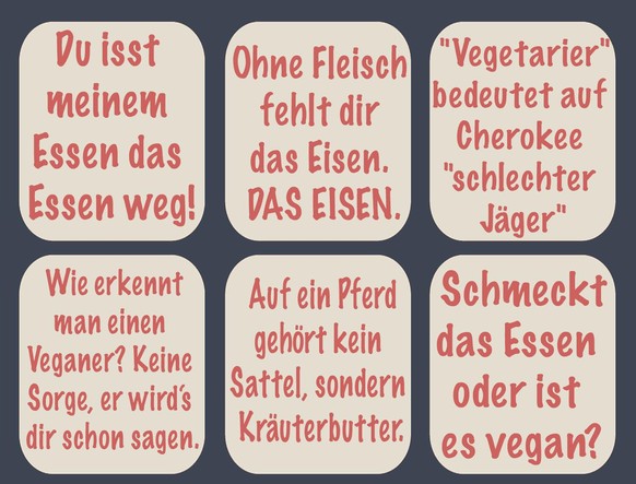 veganer karnivoren bullshit bingo