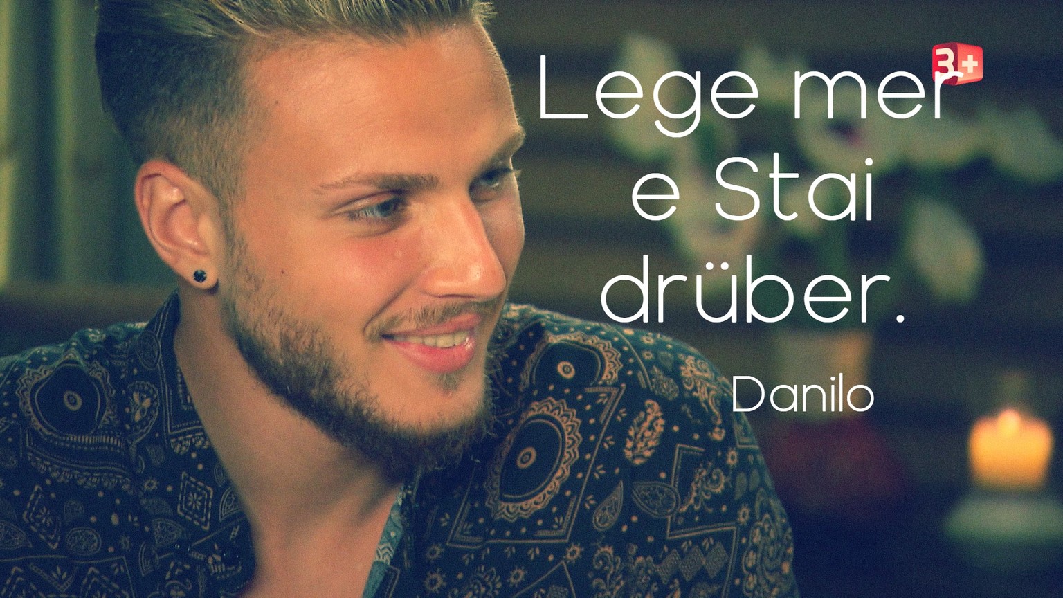 «Mettiamo una pietra sopra» – Danilo darf heute das Leitmotiv bestimmen, weil er Andrina geknutscht hat.