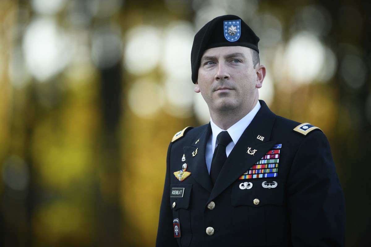 Sgt. Bowe Bergdahl's military attorney, Lt. Col. Franklin Rosenblatt, arrives to the Fort Bragg courtroom facility for a sentencing hearing on Friday, Nov. 3, 2017, on Fort Bragg, N.C. Bergdahl,  ...