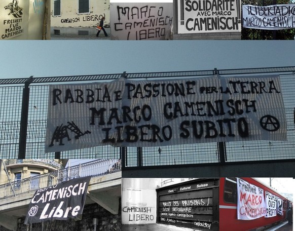 Überall in Europa fordern Anarchisten Marco Camenischs Freiheit.&nbsp;