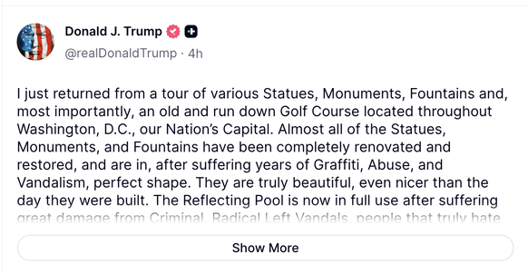 Es soll «einer der besten Golfplätze» der Welt werden und der Öffentlichkeit zugänglich sein, so Trump.