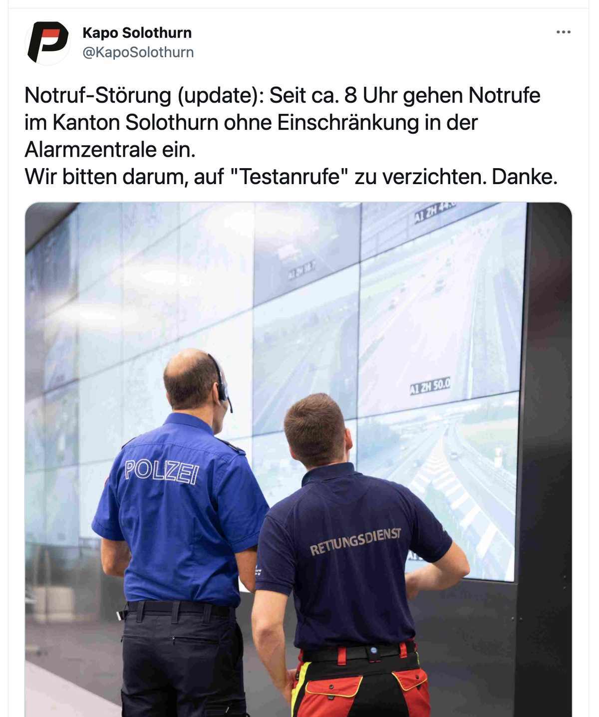 Verschiedene Blautlichtorganisationen sahen sich am Freitag veranlasst, via Medien und Social Media an die Bevölkerung zu appellieren. Man solle keine Testanrufe auf den Notrufnummern tätigen, denn di ...