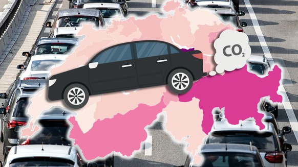 CO2-Emissionen von Autos in der Schweiz und Kantonen