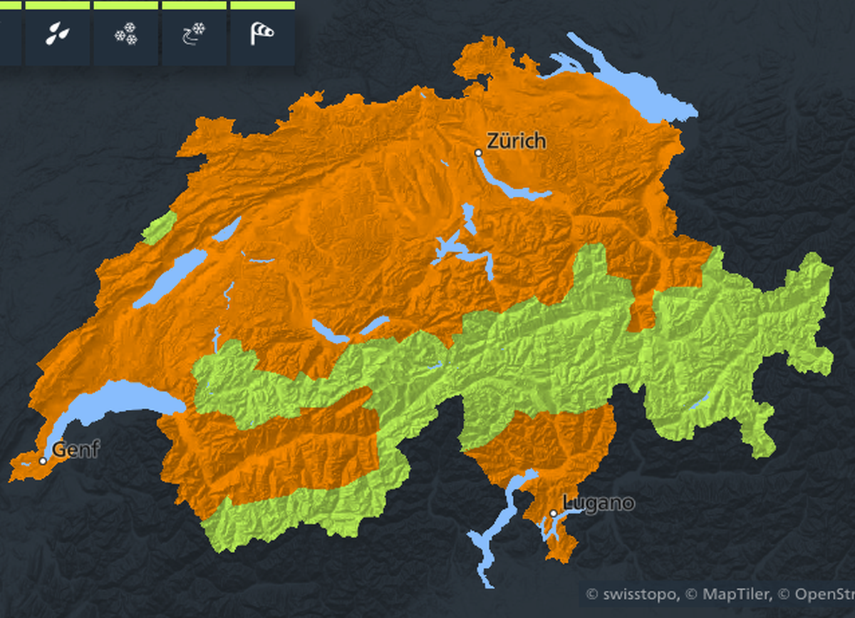 Meteo Schweiz hat die Hitzewarnung massiv ausgeweitet.