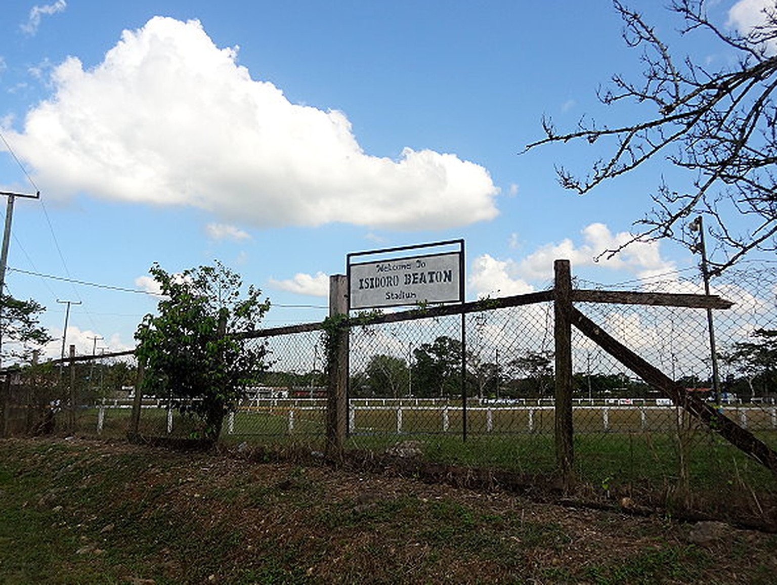 Das Isidoro Beaton Stadium hat sogar eine Namenstafel.