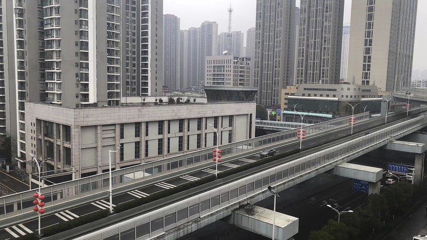 In this photo provided by Chen Yanxi, a nearly-deserted expressway is seen in Wuhan in central China&#039;s Hubei Province, Friday, Jan. 24, 2020. ChinaÄôs attempt to stop a deadly virus by cutting o ...