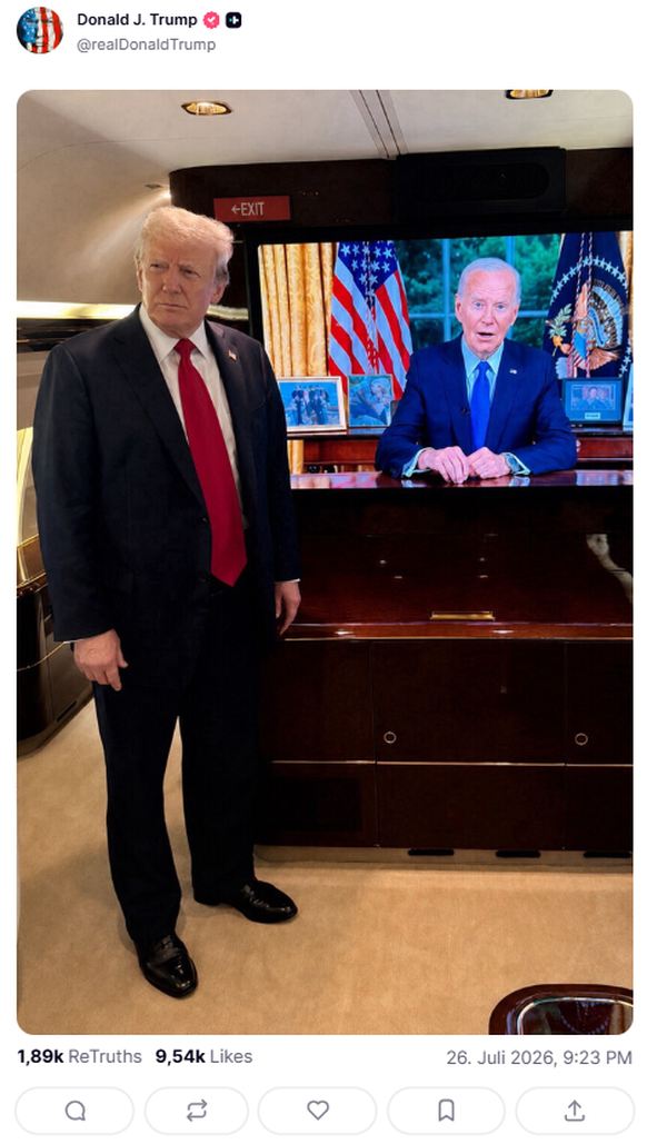 Trump Biden, Truthsocial