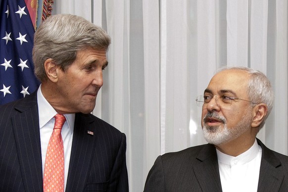 John Kerry (links) und Mohammed Dschawad.