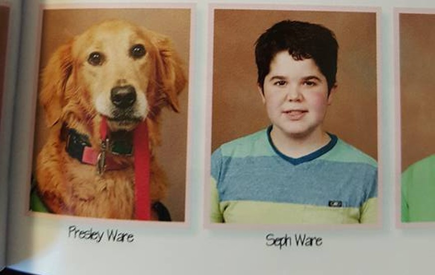 Hündin Presley und Herrchen Seph – Seite an Seite im Jahrbuch.