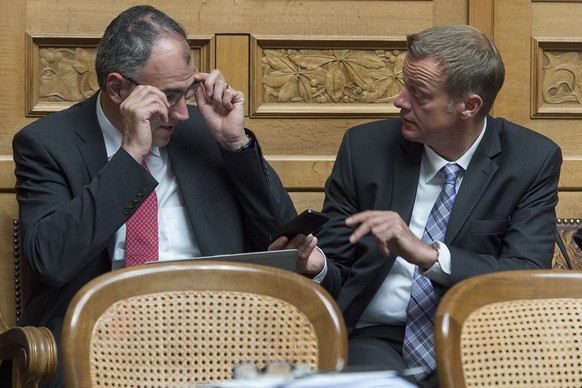 Die «graue» Mitte: CVP-Präsident Christophe Darbellay und BDP-Chef Martin Landolt.