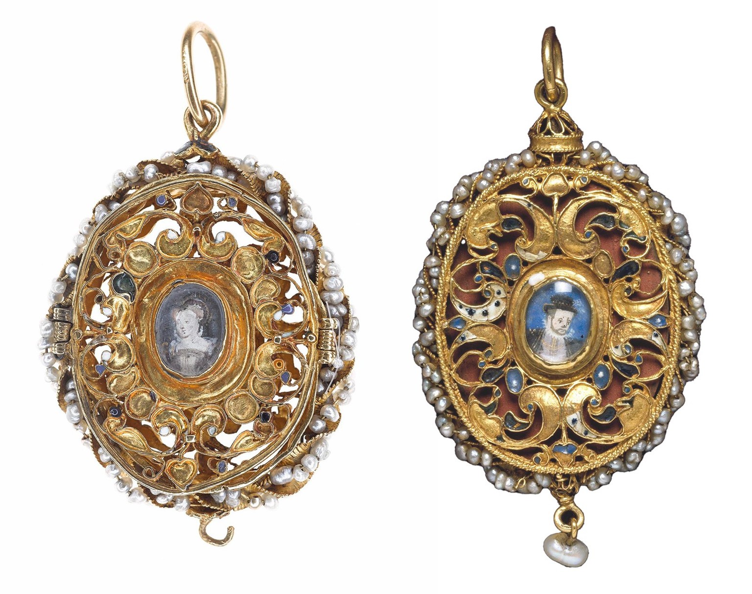 Only a few pieces of jewelry, including those depicting Mary and her son, would have belonged to Mary herself or passed on to a member of the royal family...