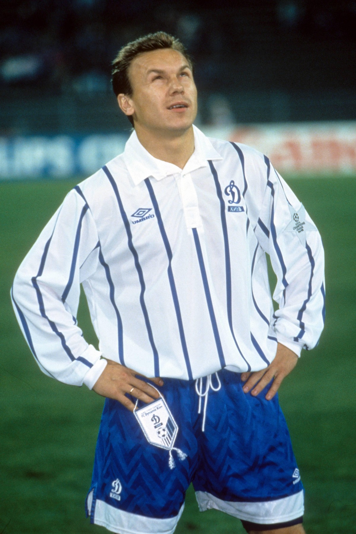 Bildnummer: 04040596 Datum: 28.09.1994 Copyright: imago/Sven Simon
Viktor Leonenko (Dynamo Kiev); Vdia, hoch Champions League 1994/1995 München Fußball EC 1 Herren Mannschaft Einzelbild pessimistisch  ...