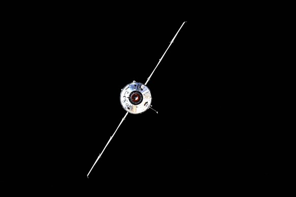 In this photo taken by Russian cosmonaut Oleg Novitsky and provided by Roscosmos Space Agency Press Service, the Nauka module is seen prior to docking with the International Space Station on Thursday, ...