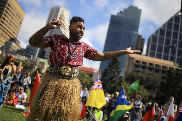 epa07854941 Protesters with placards participate in the Global Strike 4 Climate rally in Sydney, Australia, 20 September 2019. The Global Strike 4 Climate will take place in 110 towns and cities acros ...