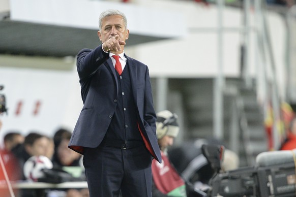 07.10.2016; Budapest; 
Fussball WM-Quali - Ungarn - Schweiz; 
Trainer Vladimir Petkovic (SUI) 
(Andy Mueller/freshfocus)