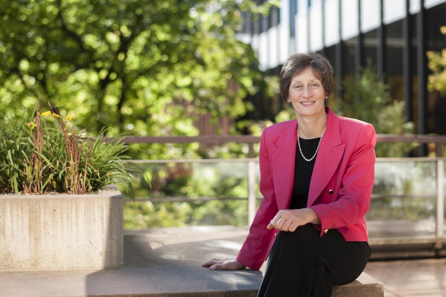 Portrait of Professor Sarah Springman, designated principal of the ETH Zurich (Swiss Federal Institute of Technology), taken at ETH Hoenggerberg in Zurich, Switzerland, on October 9, 2014. (KEYSTONE/E ...