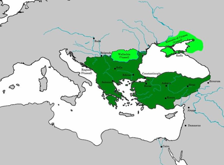 Das Osmanische Reich um 1481. 