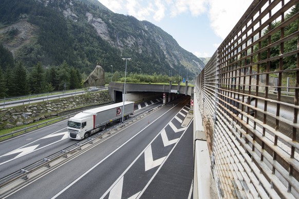 Die Einfahrt des Gotthardtunnels in Göschenen.