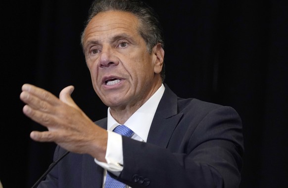 FILE - New York Gov. Andrew Cuomo speaks during a news conference at New York&#039;s Yankee Stadium, Monday, July 26, 2021. New York&#039;s ethics commission has more work to do if it wants to seize t ...