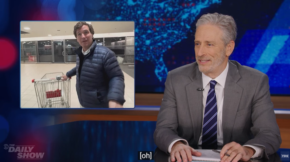 Tucker Carlson and Jon Stewart