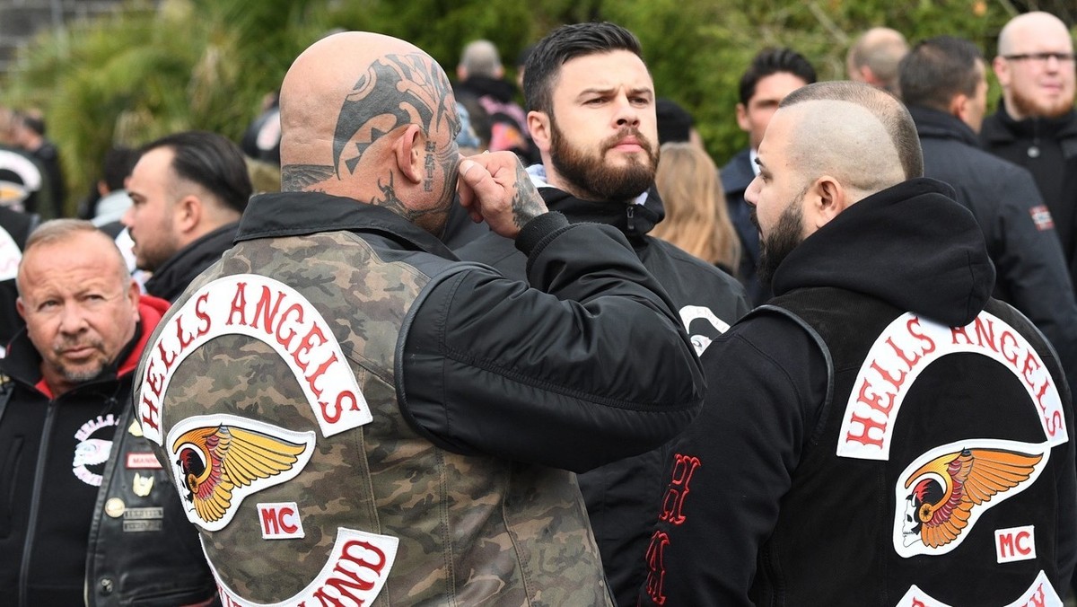 Des Hells Angels du monde entier ont assisté à des funérailles à Giessen, en Allemagne, en octobre 2016.
