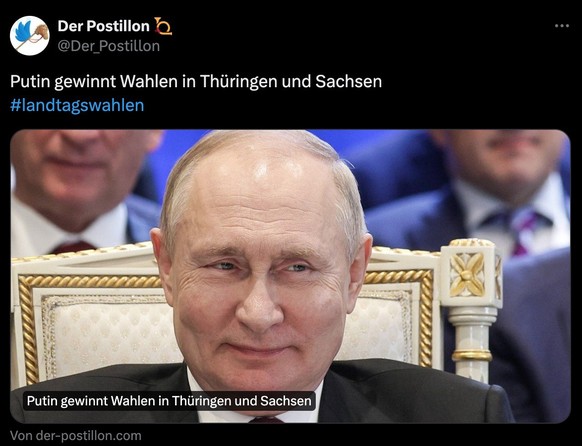 Tweet zu Wahlen in Thüringen und Sachsen.