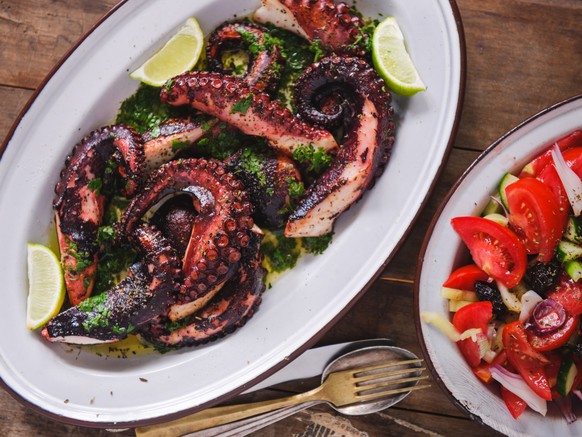 tintenfisch octopus griechenland griechische küche meerfrüchte fisch pulpo