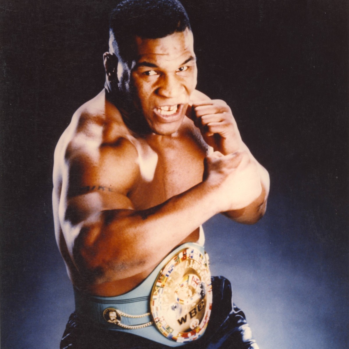 RECORD DATE NOT STATED Mike Tyson in Fierce Boxing Stance