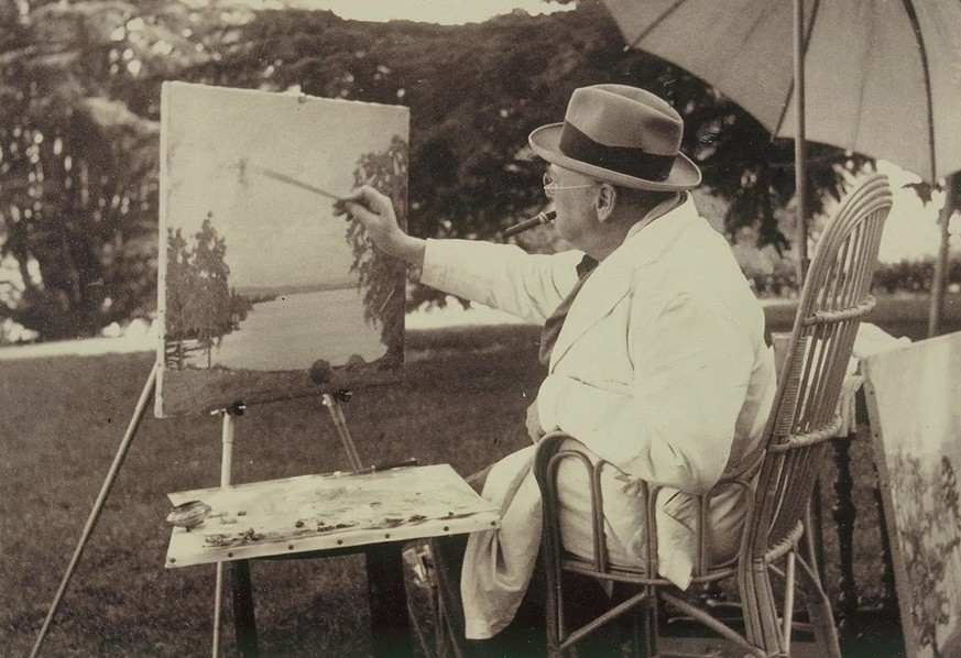 Im Waadtland beschäftigte sich Winston Churchill im September 1946 vor allem mit der musischen Welt.
https://permalink.nationalmuseum.ch/100551384