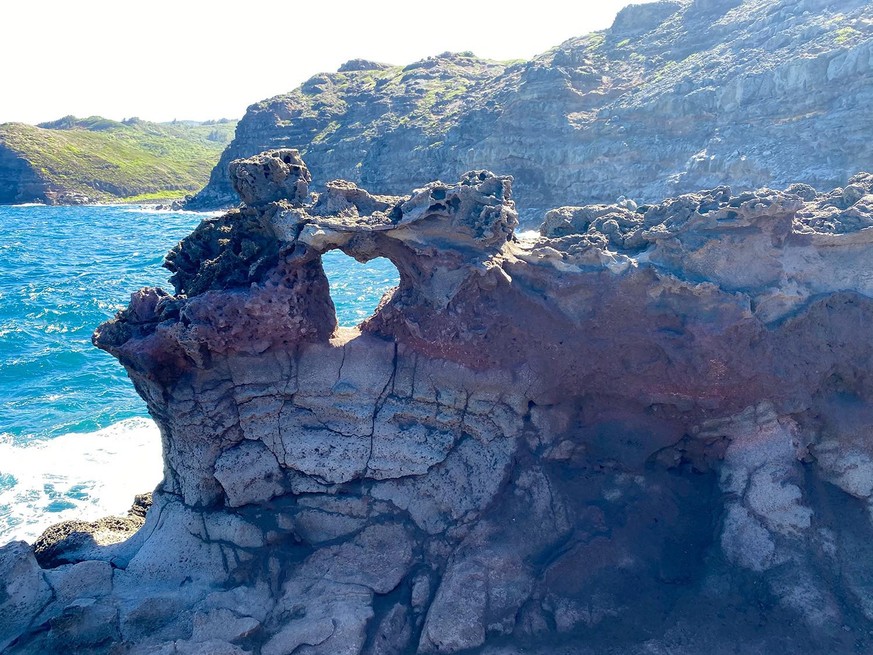 Nakalele Blowhole Hawaii Maui Natur in Herzform (Seen, Insel, Fels)